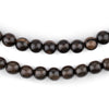 Dark Round Natural Ebony Beads (8mm)