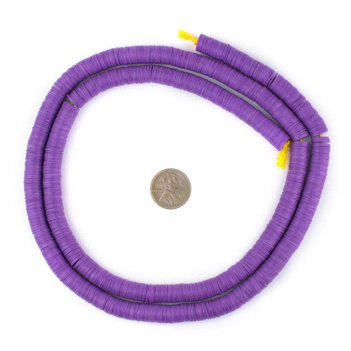 Purple Vinyl Phono Record Beads (8mm) - The Bead Chest