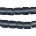 Charcoal Grey Cylindrical Java Recycled Glass Beads (12mm) - The Bead Chest