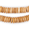 Premium Carved Disk Bone Mala Beads (4x12mm)