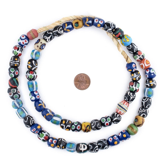 Turquoise Venetian-Style Mixed Krobo Beads - The Bead Chest