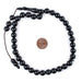 Black Round Wooden Arabian Prayer Beads (10mm) - The Bead Chest
