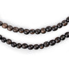 Dark Round Natural Ebony Beads (4mm)