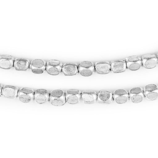 Silver Rounded Rectangle Beads (6x5mm) - The Bead Chest