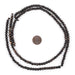 Dark Round Natural Ebony Beads (4mm) - The Bead Chest