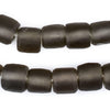 Groundhog Grey Cylindrical Java Recycled Glass Beads (12mm)