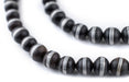 Silver Striped Inlaid Arabian Prayer Beads (8mm) - The Bead Chest