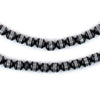 Silver Stripe Inlaid Round Arabian Prayer Beads (6mm)