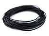 1.0mm Black Round Leather Cord (15ft) - The Bead Chest