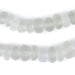 Clear Rondelle Java Recycled Glass Beads (6x10mm) - The Bead Chest