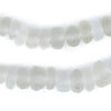 Clear Rondelle Java Recycled Glass Beads (6x10mm)