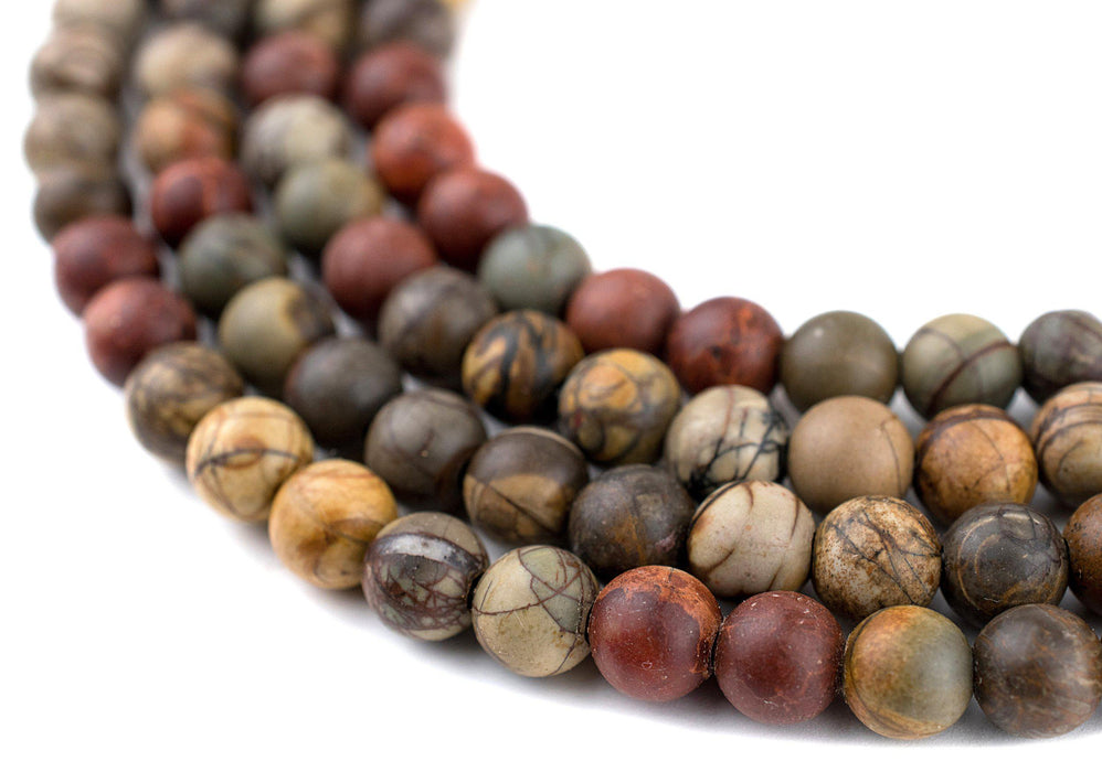 Round Creek Jasper Beads (Large Hole) (8mm) - The Bead Chest