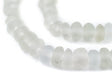 Clear Rondelle Java Recycled Glass Beads (6x10mm) - The Bead Chest