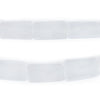 Clear Rectangular Java Recycled Glass Beads (20x12mm)