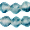 Jumbo Blue Wave Marine Bicone Recycled Glass Beads (25mm)