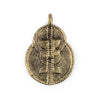 Brass Double Sun & Moon Baule Pendant (32x46mm)