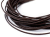 1.0mm Dark Brown Round Leather Cord (15ft)