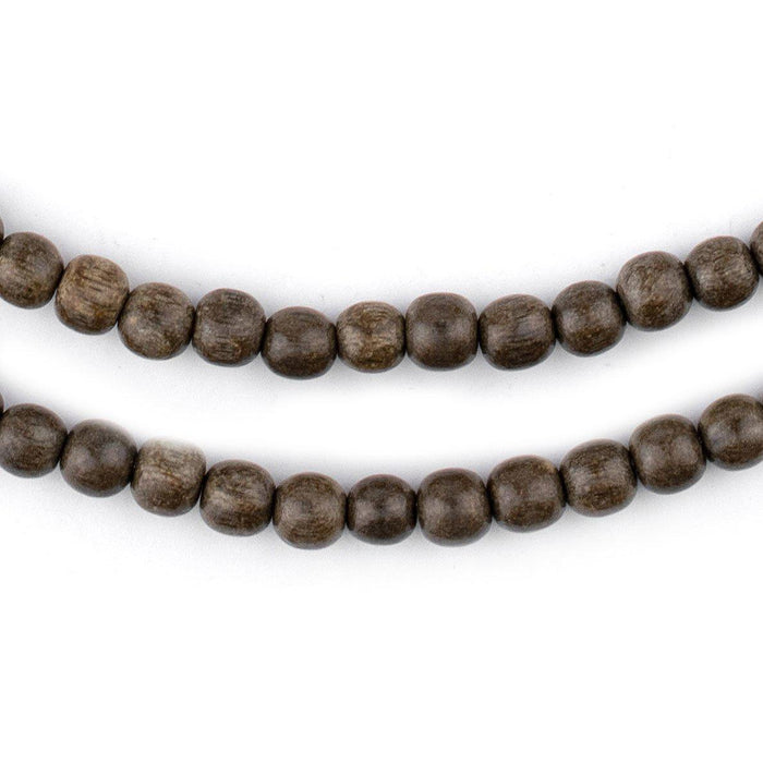Round Natural Graywood Beads (6mm) - The Bead Chest
