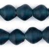 Jumbo Teal Bicone Recycled Glass Beads (25mm)