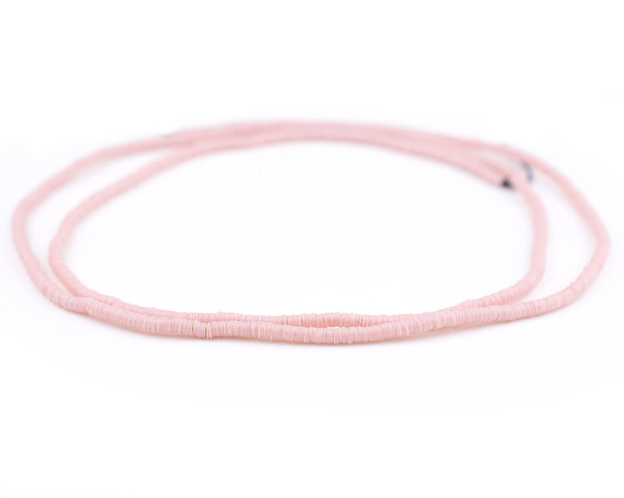 Pastel Pink Vinyl Phono Record Beads (3mm) - The Bead Chest