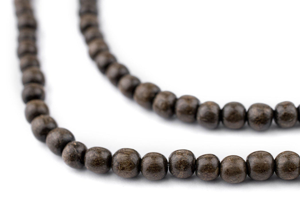 Round Natural Graywood Beads (4mm) - The Bead Chest
