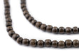 Round Natural Graywood Beads (4mm) - The Bead Chest