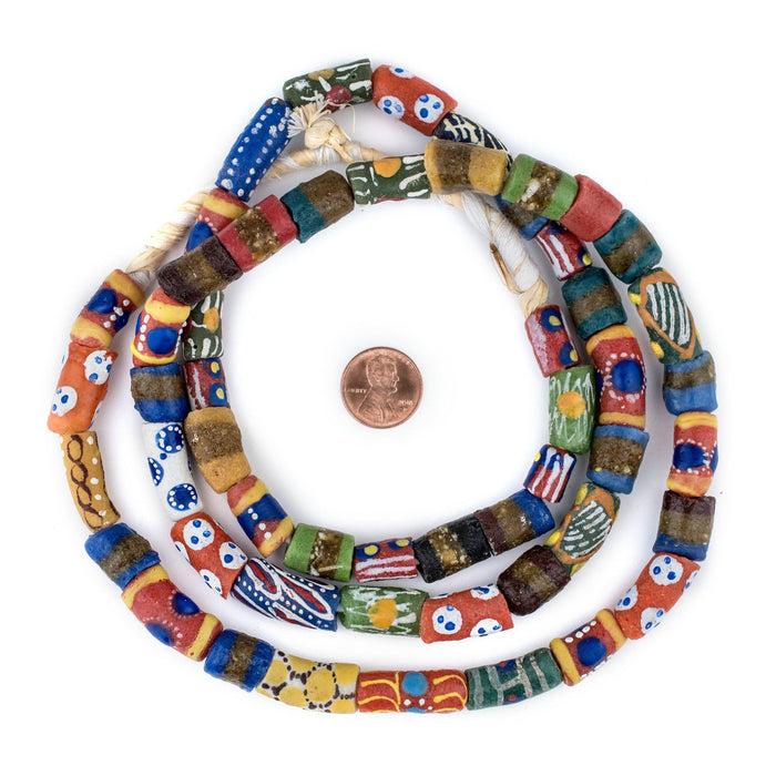 Traditional Medley Krobo Beads (Long Strand) - The Bead Chest