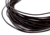 0.8mm Dark Brown Round Leather Cord (15ft)