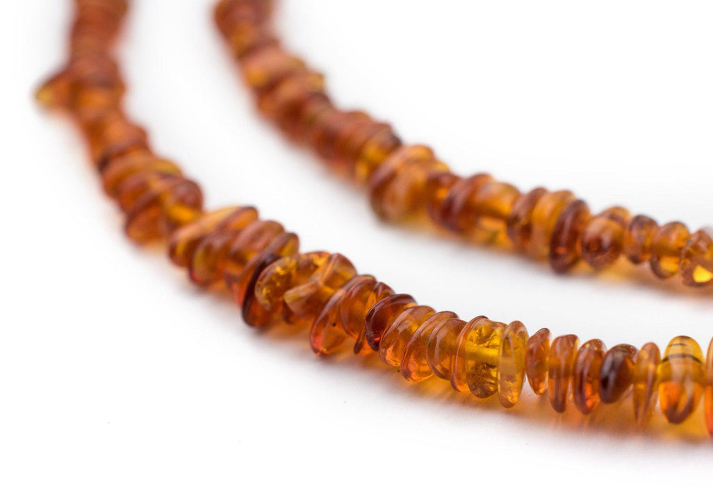 Authentic Translucent Amber Chip Beads (4mm) - The Bead Chest