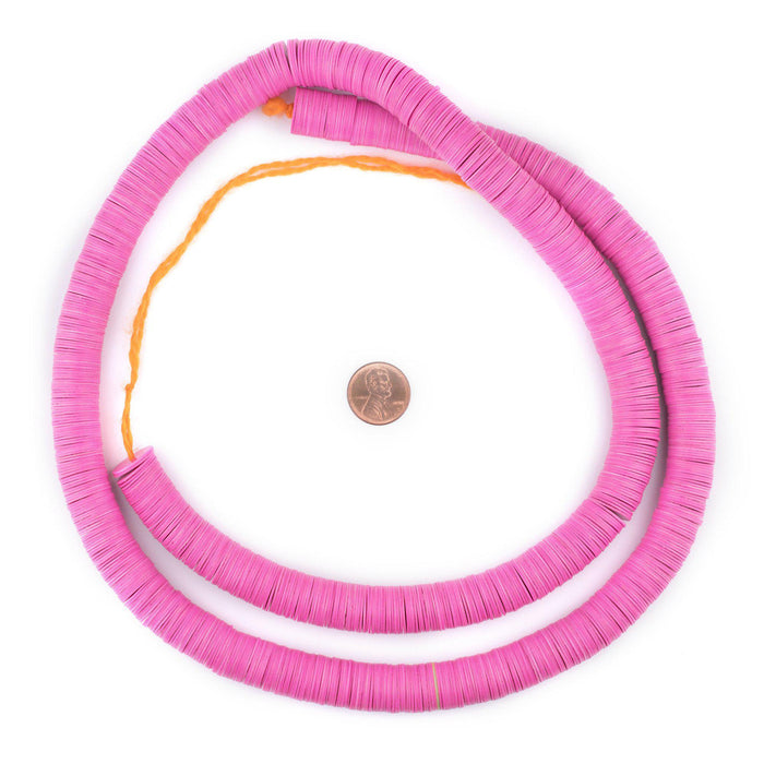 Pink Vinyl Phono Record Beads (14mm) - The Bead Chest