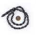 Protective Eye Silver-Inlaid Black Coral Arabian Prayer Beads (13x8mm) - The Bead Chest