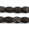 Antiqued Tibetan Eye Oval Agate Beads (15x12mm)