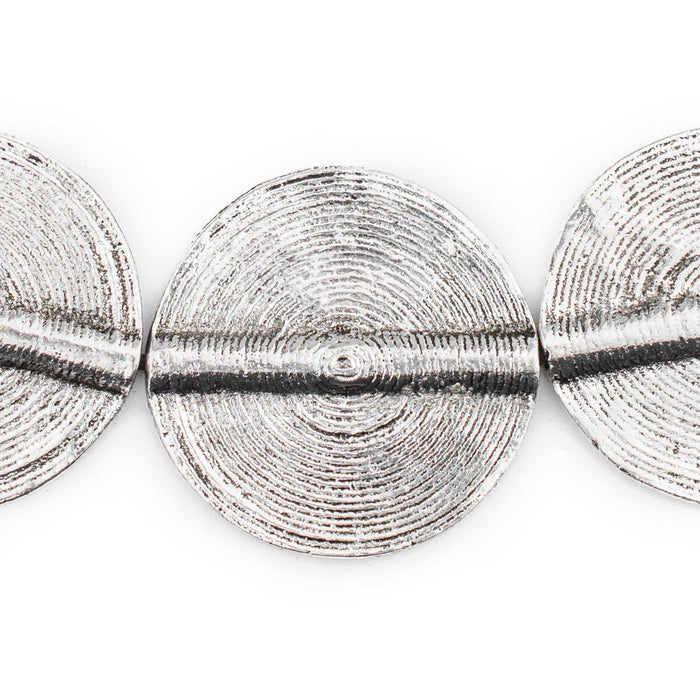Silver Sun Baule Beads (33x27mm) - The Bead Chest