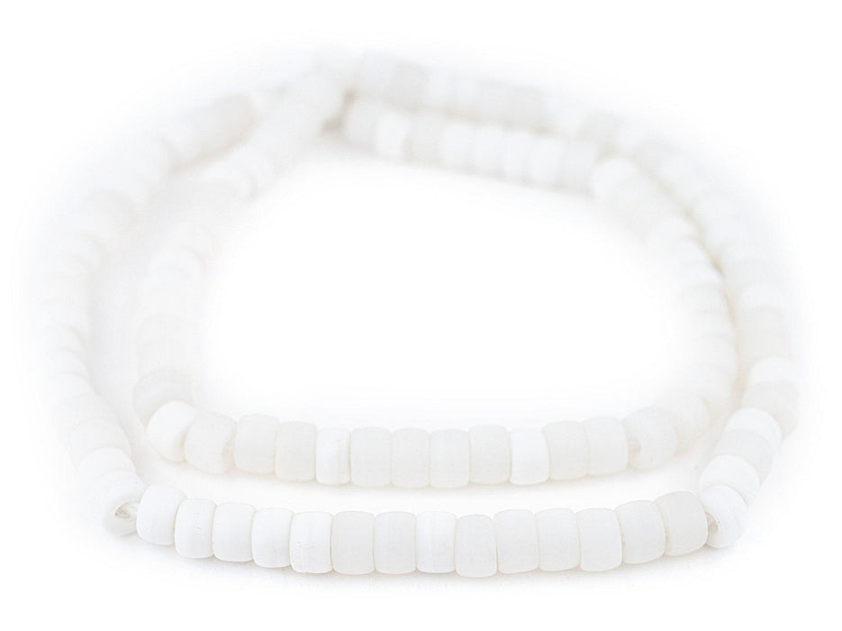 White Padre Beads (8mm) - The Bead Chest