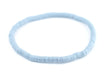 Light Blue African Vinyl Stretch Bracelet - The Bead Chest