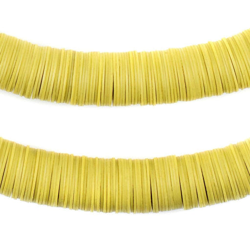 Yellow Vinyl Phono Record Beads (14mm) - The Bead Chest