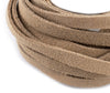 6.0mm Beige Flat Suede Leather Cord (15ft)