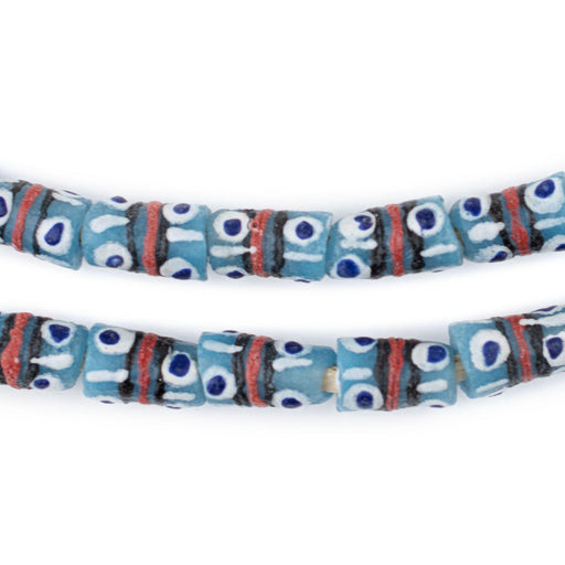 Blue Krobo Eye Beads - The Bead Chest