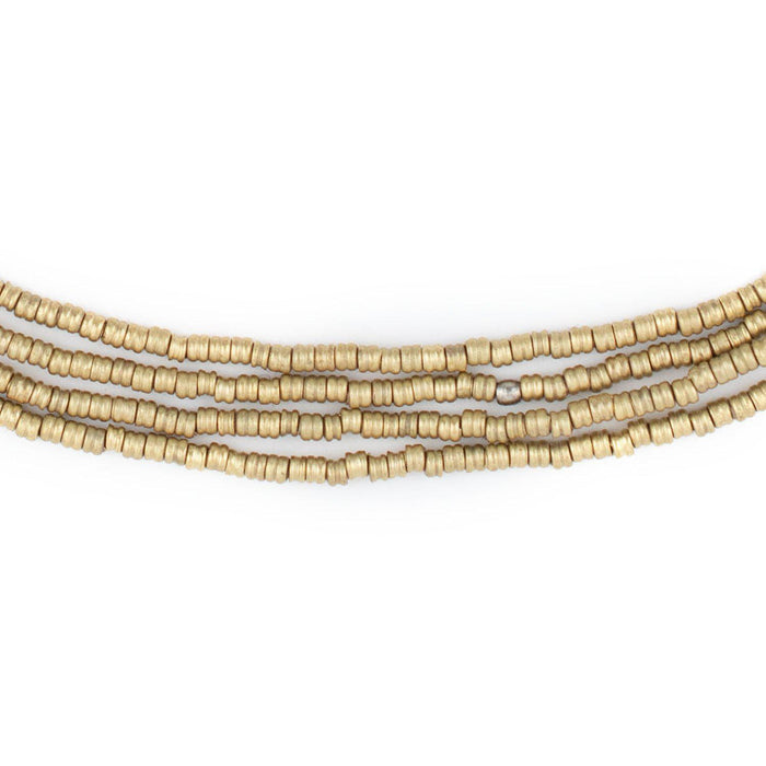 Brass Double Heishi Beads (2mm) - The Bead Chest