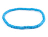 Turquoise Blue African Vinyl Stretch Bracelet - The Bead Chest
