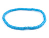 Turquoise Blue African Vinyl Stretch Bracelet