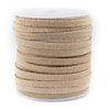 5.0mm Beige Flat Suede Leather Cord (75ft)