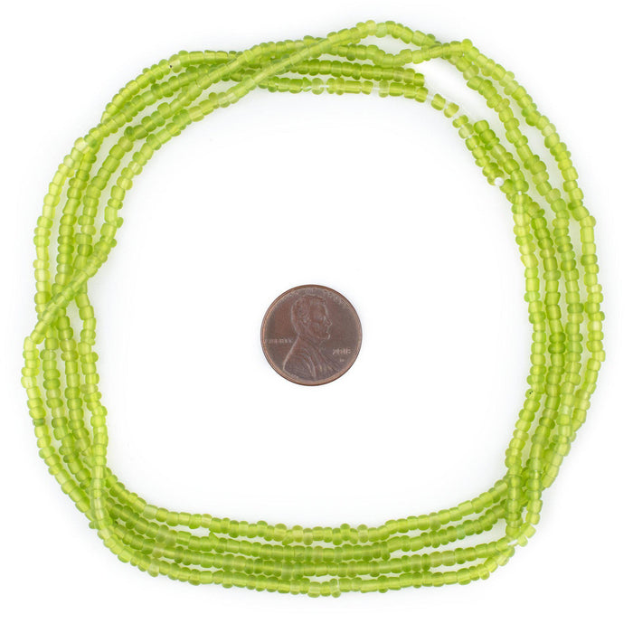 Lime Green Matte Glass Seed Beads (3mm) - The Bead Chest
