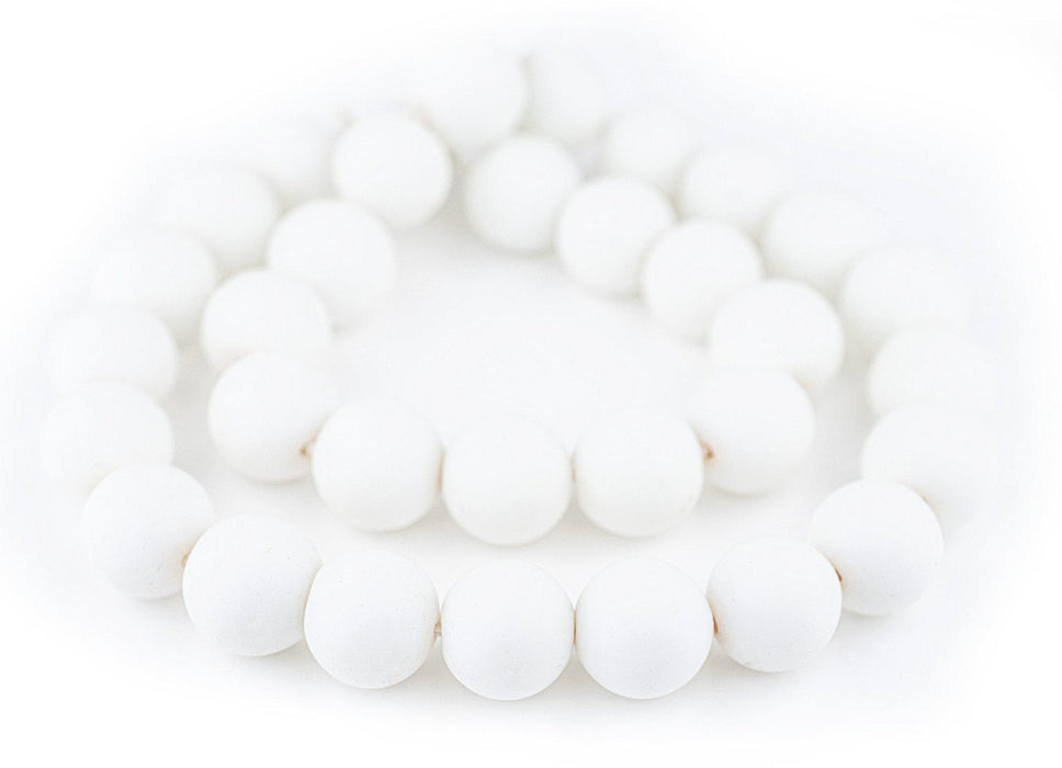 White Wound Colodonte Trade Beads (20mm) - The Bead Chest