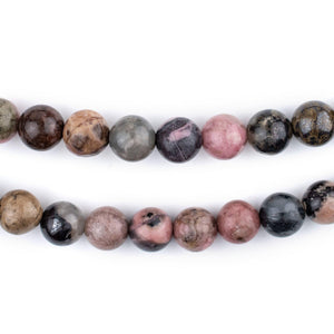 Round Rhodonite Beads (8mm)