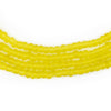 Translucent Yellow Matte Glass Seed Beads (4mm)