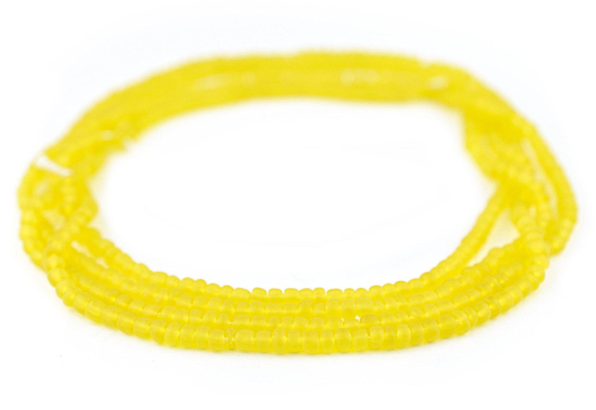 Translucent Yellow Matte Glass Seed Beads (4mm) — The Bead Chest