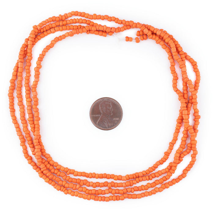 Papaya Orange Matte Glass Seed Beads (3mm) - The Bead Chest