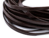3.0mm Dark Brown Flat Leather Cord (15ft)