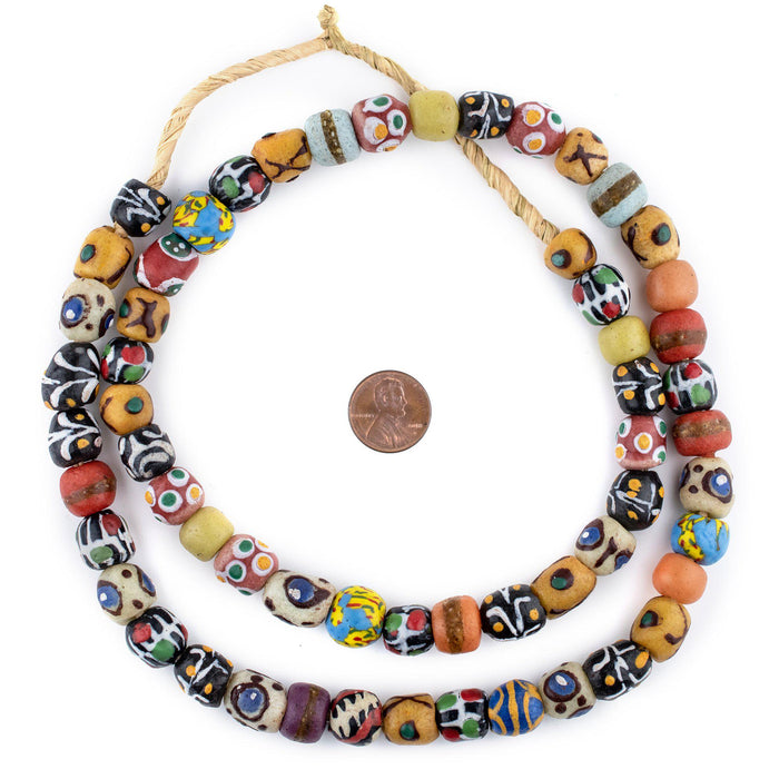 Fancy Venetian-Style Round Krobo Beads - The Bead Chest